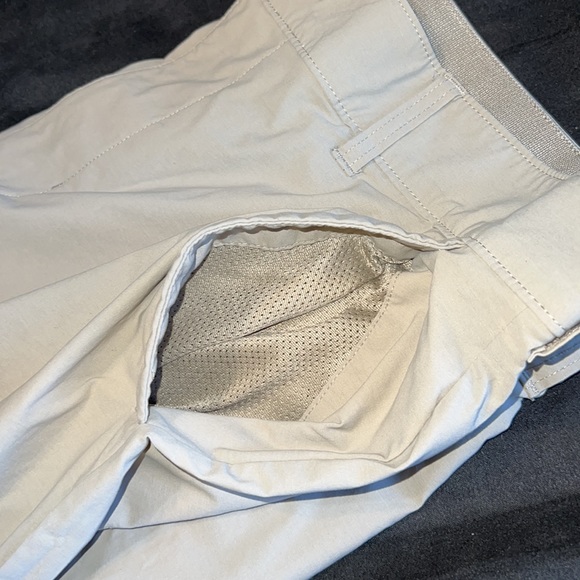 George Men’s Synthetic Flat Front Tan Shorts - Picture 6 of 8